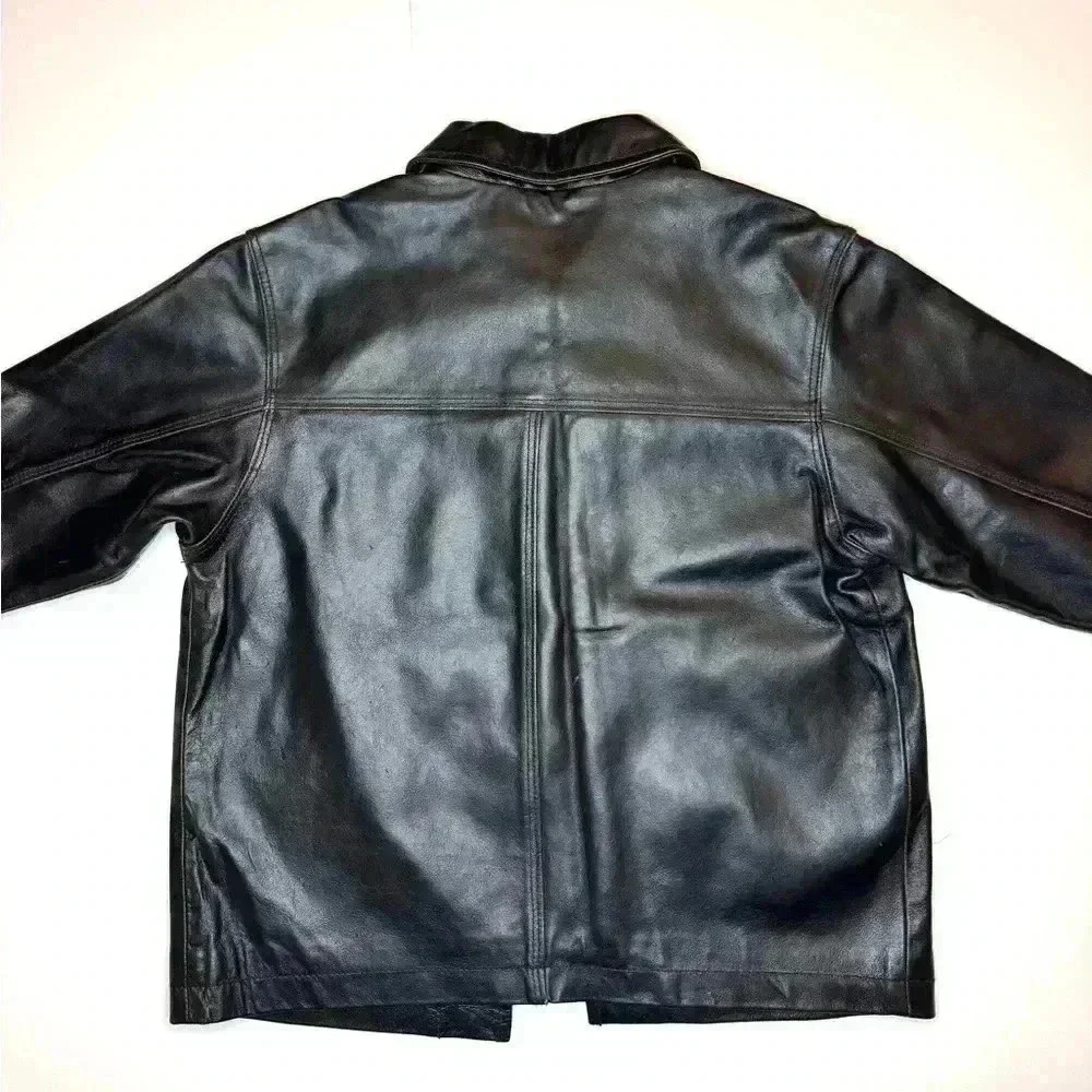 Gymsport Gymboree 100% Leather Dark Brown Fully Lined Jacket Youth 3 4 years M